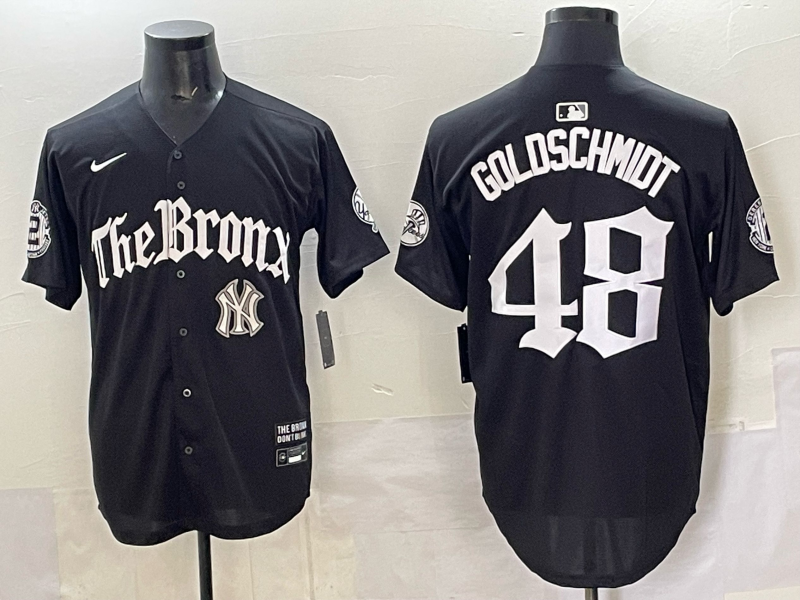 Men New York Yankees 48 Goldschmidt black MLB 2025 Nike jersey 012